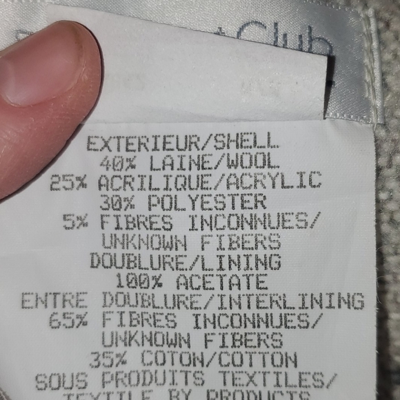 Vntg Paris Sport Club Wool Blend Sweater Jacket - Picture 11 of 11